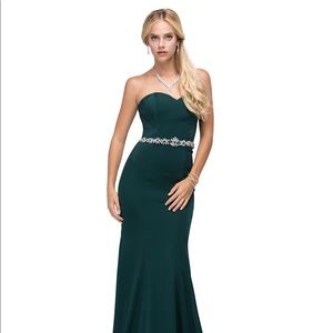 Hunter Green Prom Dress